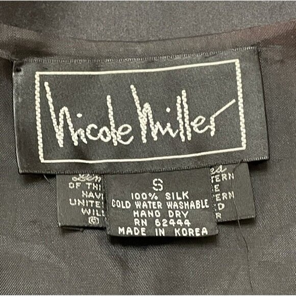 Nicole Miller Vintage Silk Vest Small – Tropical Antigua Print Travel Theme 90s - Picture 2 of 16